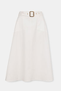 Pamučna midi suknja sa kaišem Tiffany Production